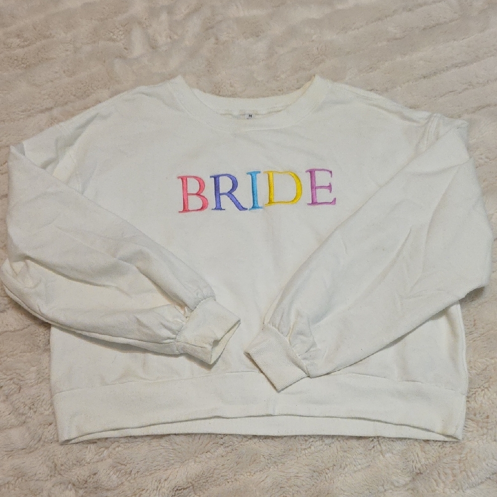 Colorful Embroidered 'Bride' Women's Sweater